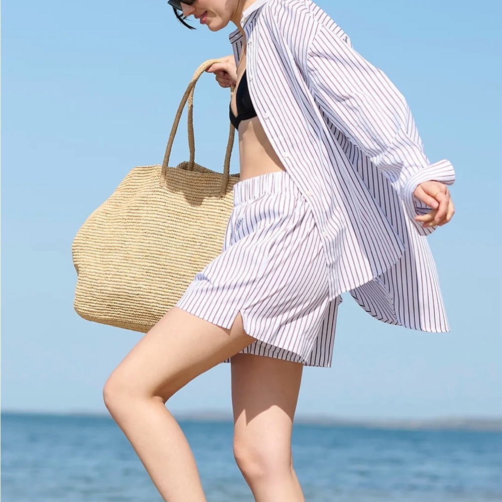 Striped Button-Down short set